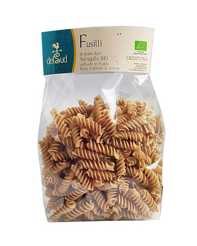Organic FUSILLI Pasta of SARAGOLLA wheat